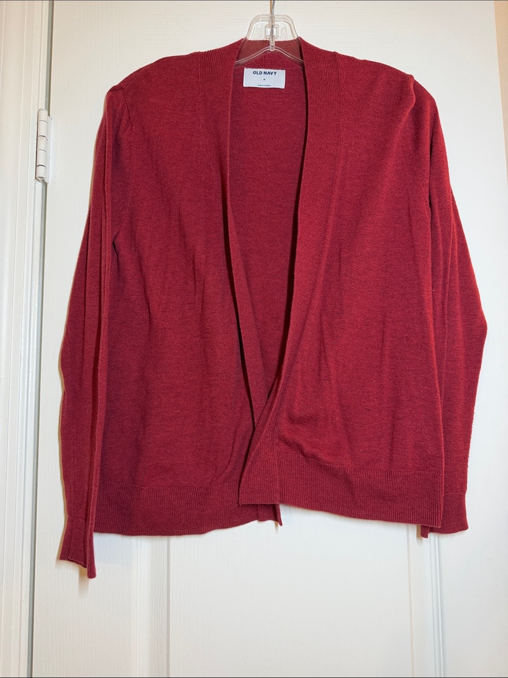 Old Navy Women's Open-Front Burgundy Red Cardigan
